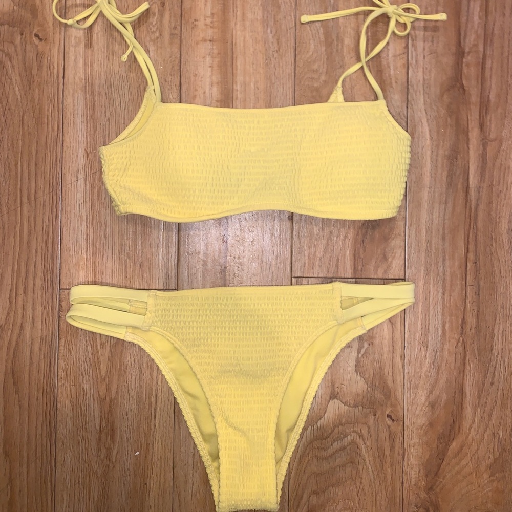 Yellow Abercrombie bathing suit